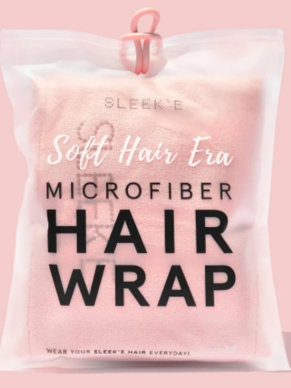 SLEEK'E MICROFIBER HAIR WRAP - PINK - BRAND NEW - SEALED